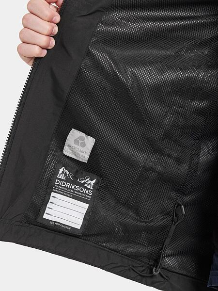 Dětská nepromokavá bunda Didriksons Piko black - ROSTOUCÍ 6