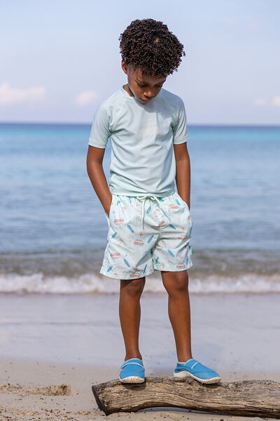 Dětské UV tričko Playshoes Surfbus - krátký rukáv 2 Chlapecké UV kraťasy Playshoes Surfbus