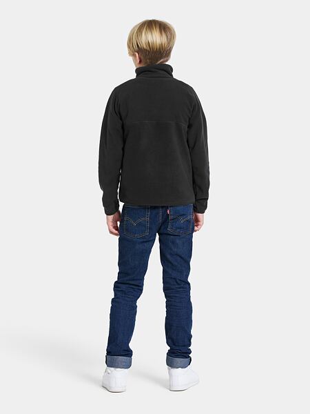Dětská fleecová mikina Didriksons Yokto 1/2 BTN - black 4