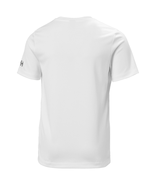 Dětské funkční UV tričko Helly Hansen Jr Tech krátký rukáv - white zezadu
