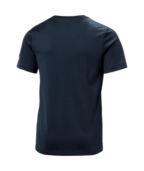 Dětské funkční UV tričko Helly Hansen Jr Tech krátký rukáv - navy zezadu