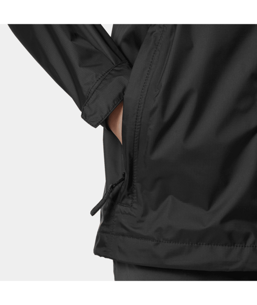 Dětská lehká sbalitelná bunda Helly Hansen Jr Loke černá detail na kapsu