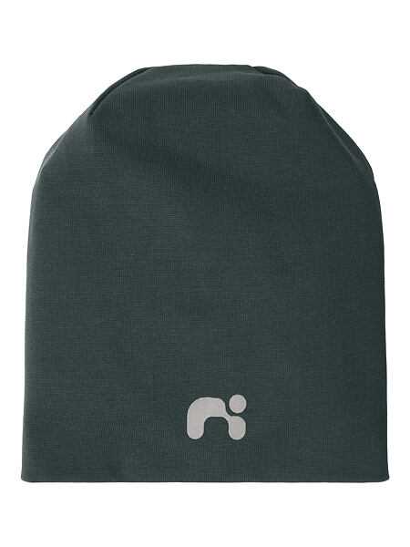 Dětská čepice Name It Moppy beanie s reflexním logem - green gables