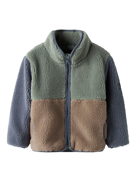 Dětská fleecová mikina Name It Sherpa - chinois green