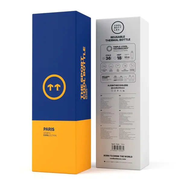 Sportovní nerezová termolahev Cool Bottles Sport Paris 725 ml 7