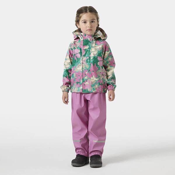 Dětský set do deště Helly Hansen K Bergen 2.0 PU rainset - meta pink aop