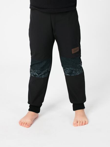 Dětské softshellové kalhoty Drexiss s fleecem diamond beach black
