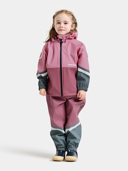 Dětský set do deště Didriksons Waterman light heather pink
