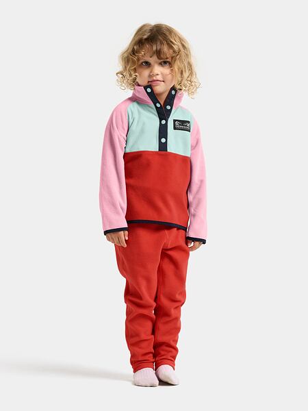 Dětská fleecová mikina Didriksons Monte half bu - light heather pink 7