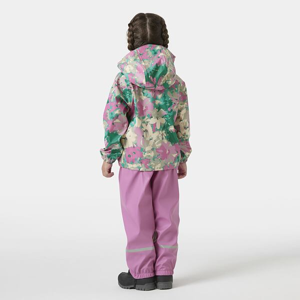 Dětský set do deště Helly Hansen K Bergen 2.0 PU rainset - meta pink aop 3