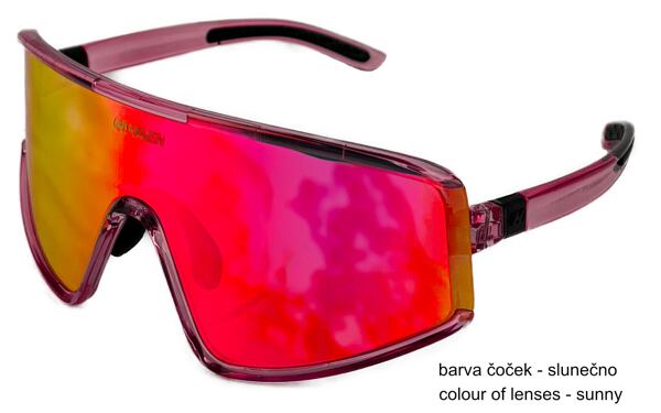 Samozatmavovací sluneční brýle Haven Vibe Photo pink transparent - pro dospělé - slunečno