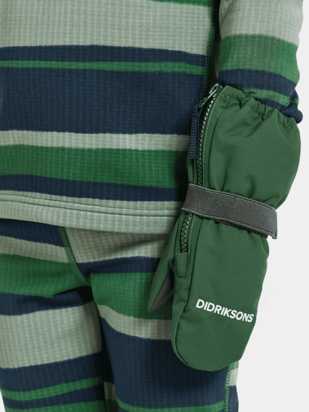 Dětské zimní rukavice Didriksons Biggles Zip pine green s tmavým zipem - palčáky 2
