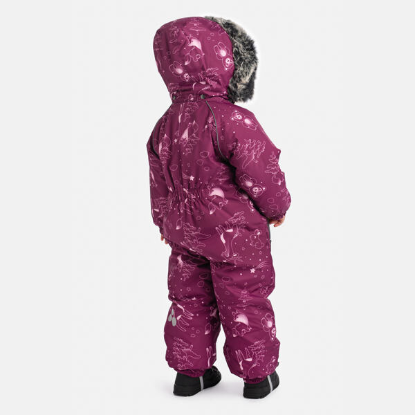 Dětská zimní kombinéza Huppa Ottis burgundy pattern 3