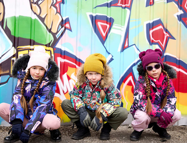 Dívčí zimní kabát Huppa Vivian 2 parka blue pattern 13