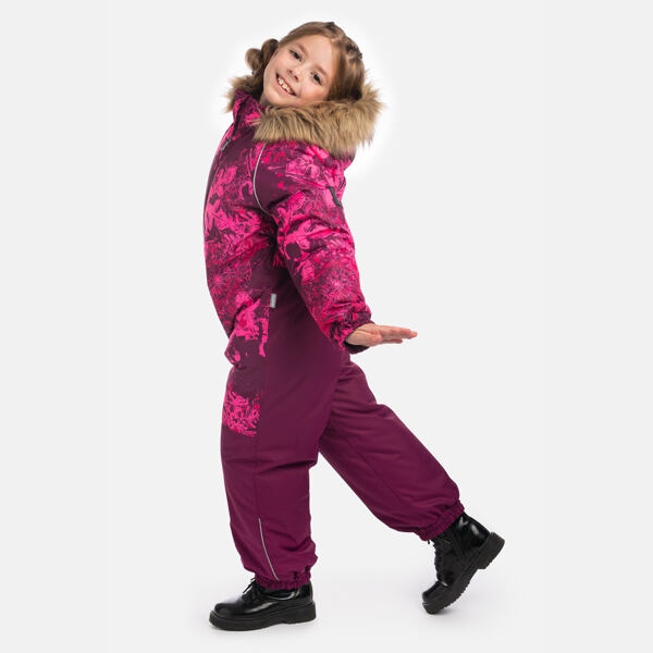 Dětská zimní kombinéza Huppa Wille 2 burgundy pattern / burgundy 3