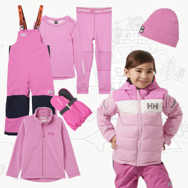 Dětský zimní outfit Helly Hansen - meta pink