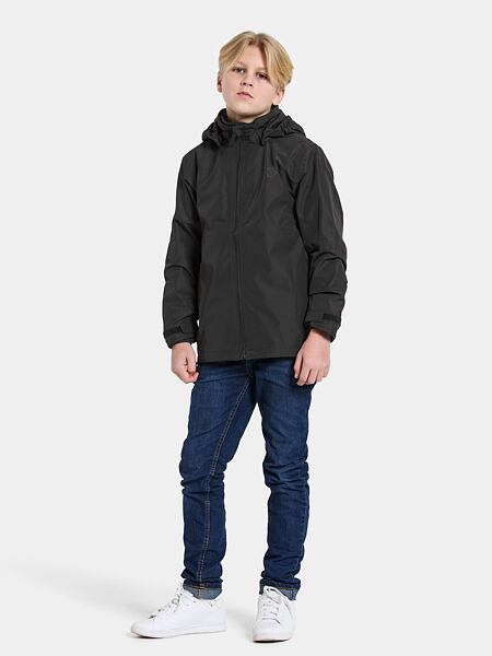 Dětská nepromokavá bunda Didriksons Piko black - ROSTOUCÍ 4