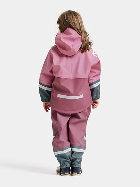Dětský set do deště Didriksons Waterman light heather pink 5