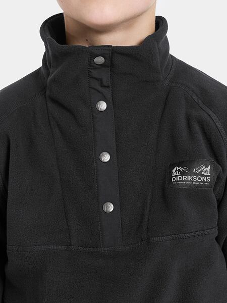 Dětská fleecová mikina Didriksons Yokto 1/2 BTN - black 6