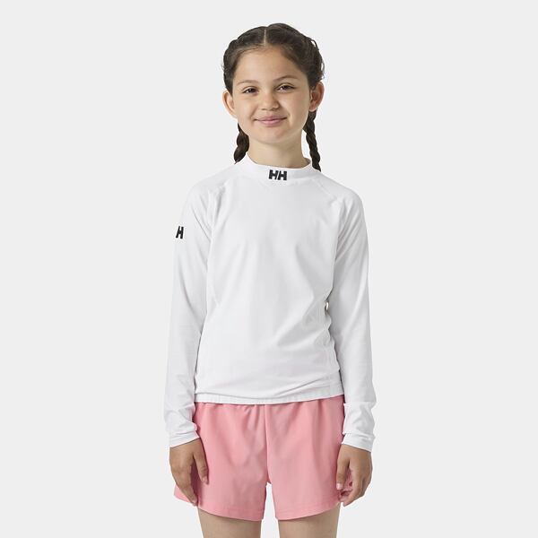 Dětské tričko do vody Helly Hansen Jr Waterwear Rashguard - bílé zepředu