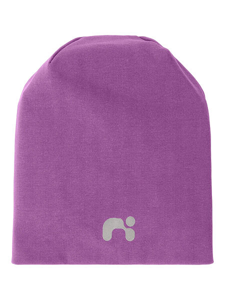 Dětská čepice Name It Moppy beanie s reflexním logem - iris orchid