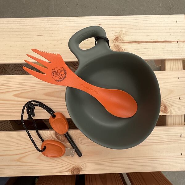 Cestovní příbor Promaledobrodruhy Swedish Spork original oranžový 5