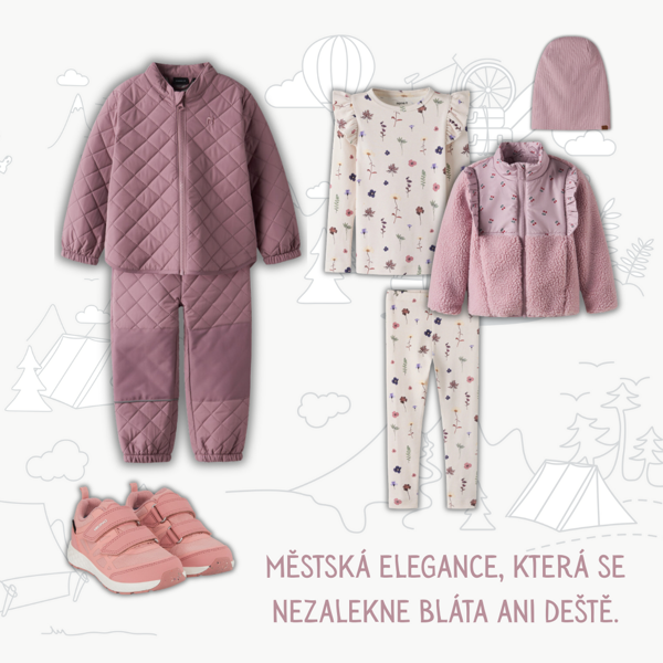 Dětský funkční outfit s městskou elegancí Name it - růžový