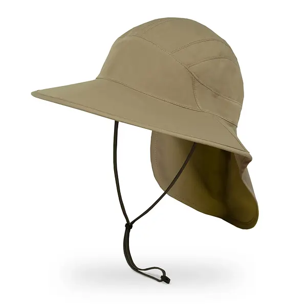 100% voděodolný UV klobouk s plachetkou Ultra Adventure Storm Hat - pískově hnědý