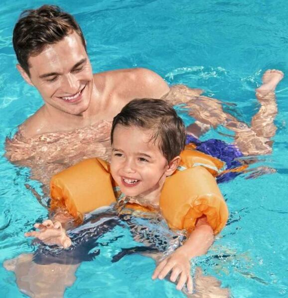 Dětská plovací vesta Fisher-Price Vest Swim Pal oranžová se zvířátky