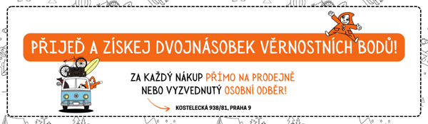 Přijeď a získej dvojnásobný počet věrnostních bodů za nákup nebo osobní odběr na prodejně.