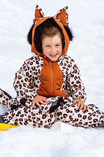 Zimní kombinéza pro děti WeeDo Cheetahdo s gepardím vzorem