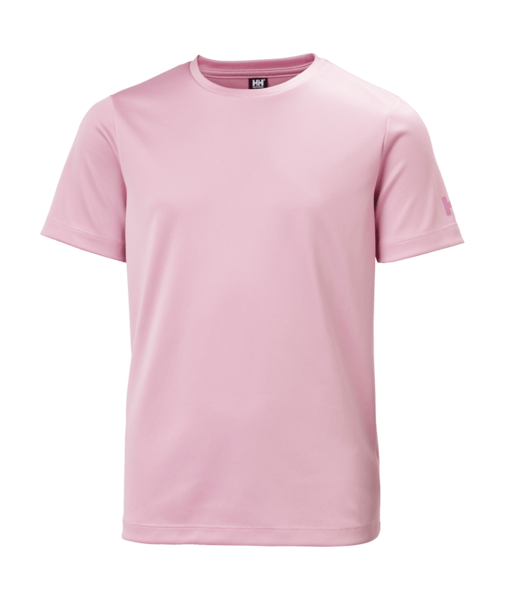 Dětské funkční UV tričko Helly Hansen Jr Tech krátký rukáv - pink lavender zepředu