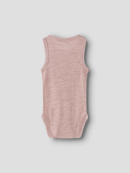 Dětské body s merinem Name It tílko Wax - shadow grey 4