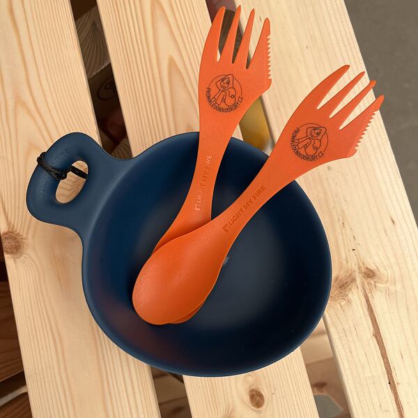 Cestovní příbor Promaledobrodruhy Swedish Spork original oranžový 7