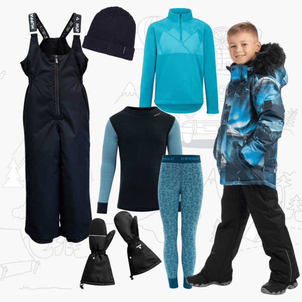 Dětský zimní outfit Huppa Ante - navy pattern