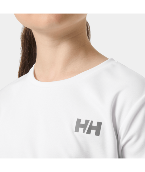 Detail UV bílého funkčního trička Helly hansen 