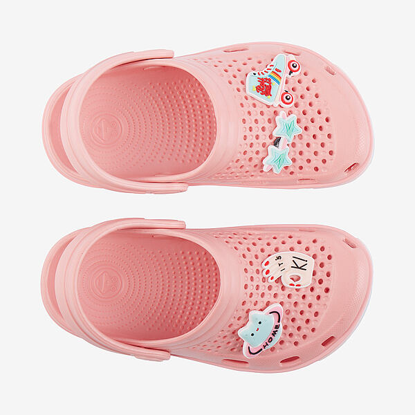 Dětské sandály Coqui Lindo baby pink rainbow + amulet