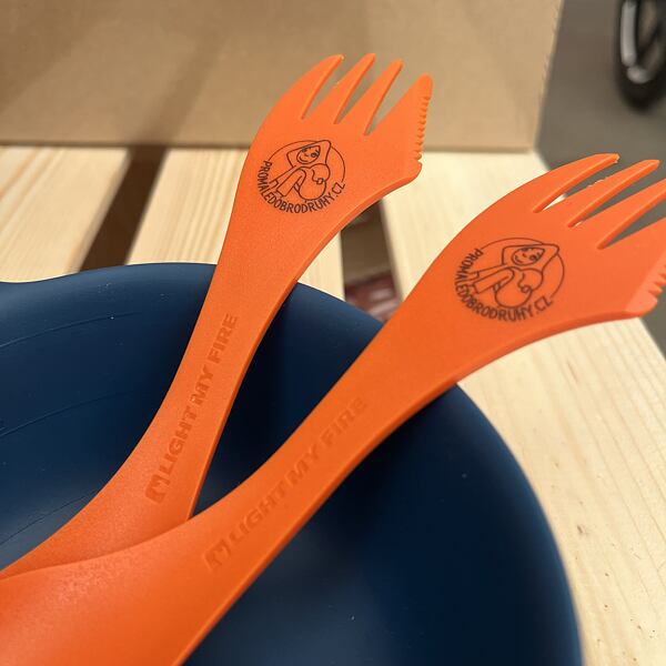 Cestovní příbor Promaledobrodruhy Swedish Spork original oranžový 8