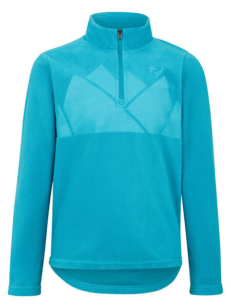 Dětská fleecová mikina Ziener Jonki Jr - aqua breeze zepředu