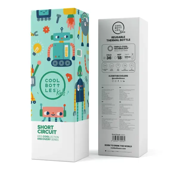 Dětská termoska Cool Bottles Kids 3D Short circuit třívrstvá 500 ml 5