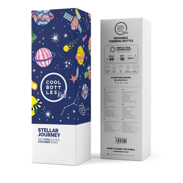 Dětská termoska Cool Bottles Kids 3D Stellar journey třívrstvá 500 ml 5