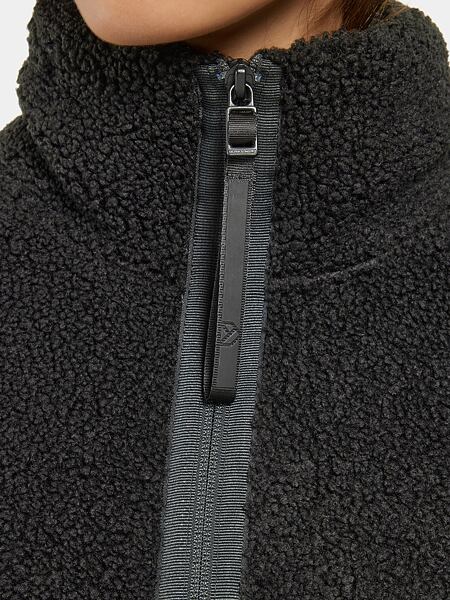 Chlupatá mikina Alexa, detail na zip.