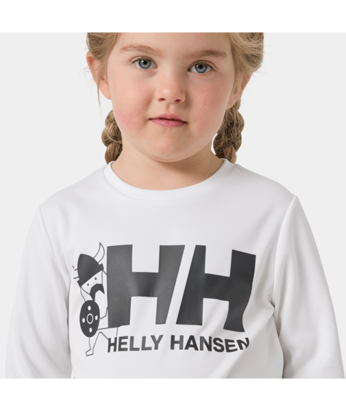 Logo HH na UV bílém dětském tričku 