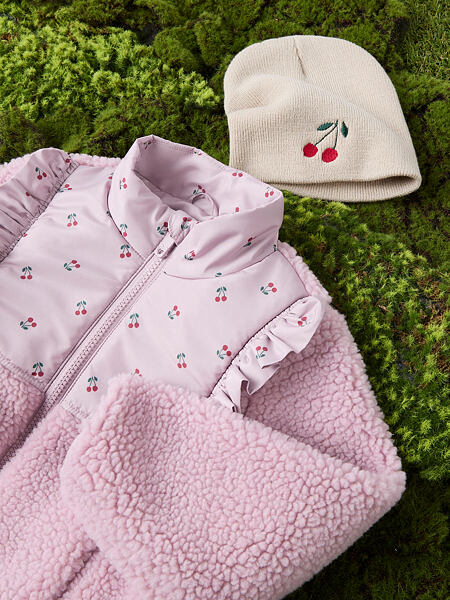 Dětská fleecová mikina Name It Minna teddy - keepsake lilac 2