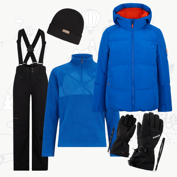 Dětský zimní outfit Ziener pro juniory Awar - cobalt blue