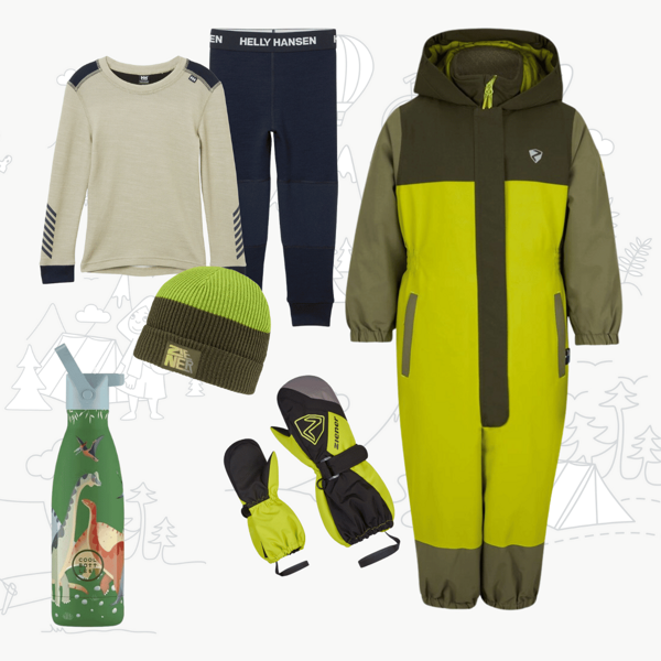 Dětský zimní outfit Ziener Anup - electric grass