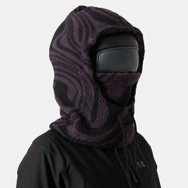 Kukla přes helmu Helly Hansen Overhelmet hood - black grape swirl aop 3