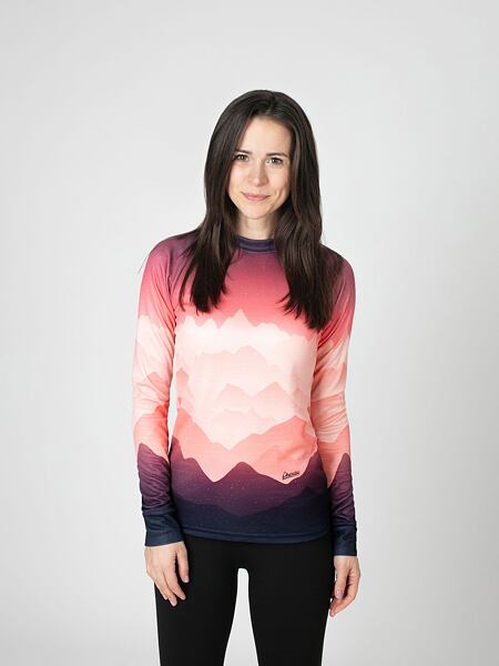 Dámské funkční UV tričko Drexiss CoolMax All sunset dlouhý rukáv