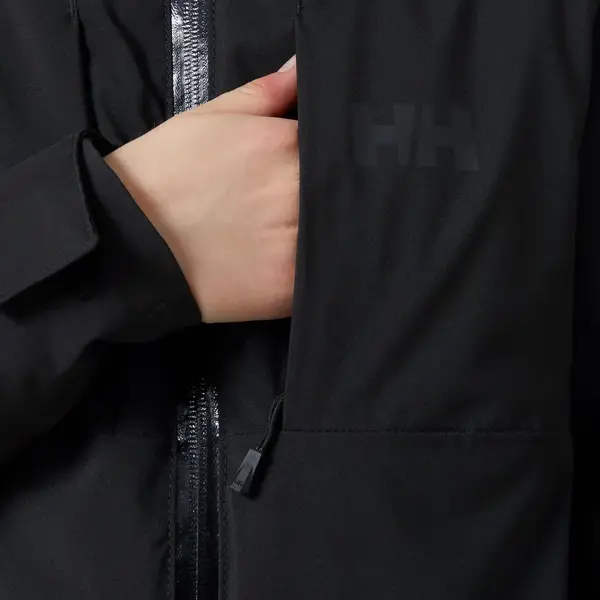 Černá dětská bunda Helly Hansen JR Alpha – zimní lyžařská