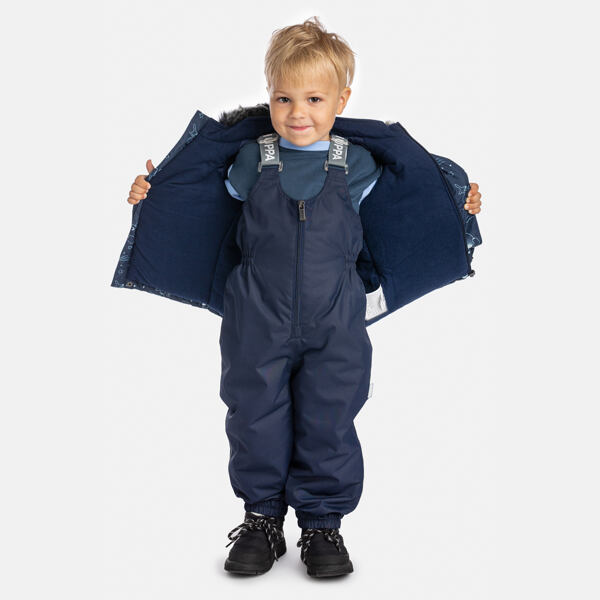 Dětská zimní bunda Huppa Vesa s kožíškem navy 6